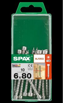 Spax Spaanplaatschroef In.force Wirox Staal Cilinderkop Torx T30 - 6x80mm - 10 Stuks