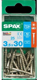 Spax Universeel Schroef 't-star' Rvs 3.5x30mm 25 Stuks