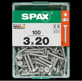 Spax Universeel Schroef 't-star' Wirox 3x20mm 100 Stuks