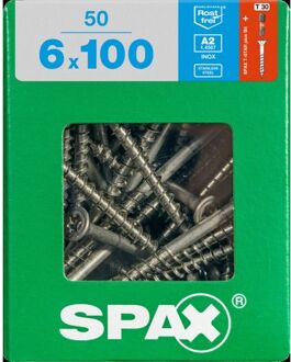 Spax Universeelschroef T-star + A2 Inox 100x6mm 50 St