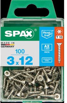 Spax Universeelschroef T-star + A2 Inox 12x3mm 100 St