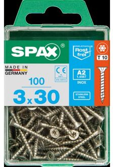 Spax Universeelschroef T-star + A2 Inox 30x3mm 100 St