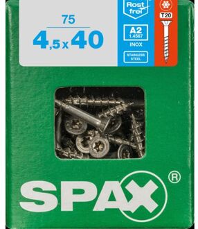 Spax Universeelschroef T-star + A2 Inox 40x4,5mm 75 St
