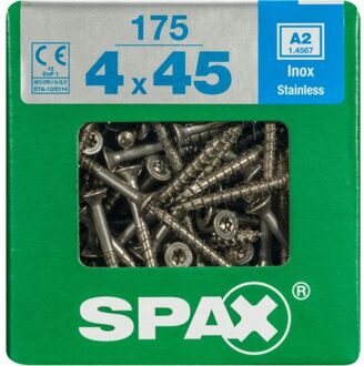 Spax Universeelschroef T-star + A2 Inox 45x4mm 175 St
