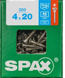 Spax Universeelschroef T-star + A2 Inox 4x20mm 200 St