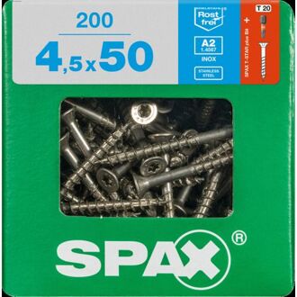 Spax Universeelschroef T-star + A2 Inox 50x4,5mm 200 St