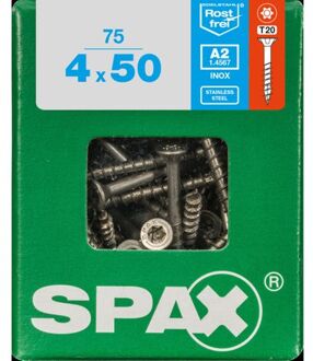 Spax Universeelschroef T-star + A2 Inox 50x4mm 75 St