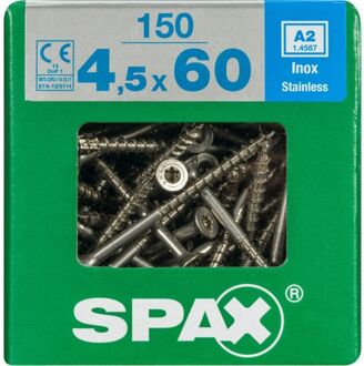 Spax Universeelschroef T-star + A2 Inox 60x4,5mm 150 St