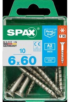 Spax Universeelschroef T-star + A2 Inox 6x60mm 10 St