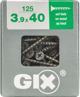 Spax Universele Schroef Gefosfateerd Zwart Verzonken Kop Pozi - 3,9x40mm - 125 Stuks