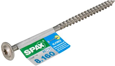 Spax Universele Schroef Hi.force Rvs A2 Discuskop Torx T40 - 8x160mm - 1 Stuks