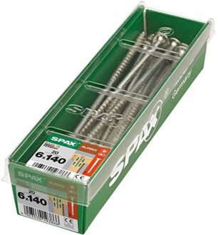 Spax Universele Schroef Hi Force Wirox Verzonken Kop Torx - 6x140mm - 20 Stuks