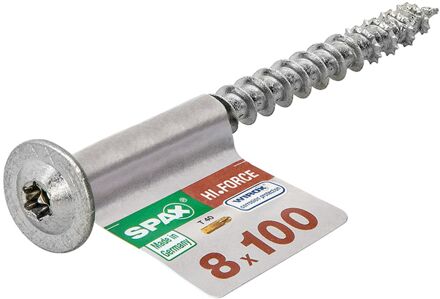 Spax Universele Schroef Hi Force Wirox Verzonken Kop Torx - 8x100mm - 1 Stuk