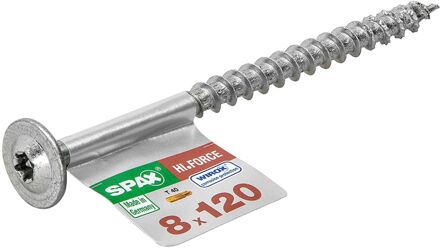 Spax Universele Schroef Hi Force Wirox Verzonken Kop Torx - 8x120mm - 1 Stuk