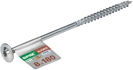 Spax Universele Schroef Hi Force Wirox Verzonken Kop Torx - 8x180mm - 1 Stuk