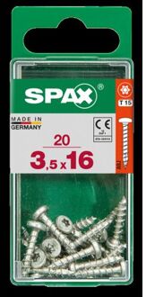 Spax Universele Schroef Ronde Kop 3,5x16mm 20 Stuks