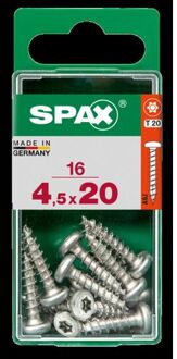 Spax Universele Schroef Ronde Kop 4,5x20mm 16 Stuks