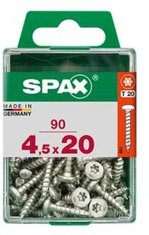 Spax Universele Schroef Ronde Kop 4,5x20mm 90 Stuks