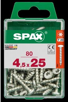 Spax Universele Schroef Ronde Kop 4,5x25mm 80 Stuks