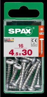 Spax Universele Schroef Ronde Kop 4,5x30mm 16 Stuks