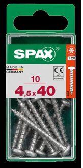 Spax Universele Schroef Ronde Kop 4,5x40mm 10 Stuks