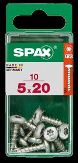 Spax Universele Schroef Ronde Kop 5x20mm 10 Stuks