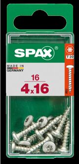 Spax Universele Schroef Ronde Kop Torx T20 - 4x16mm - 16 Stuks