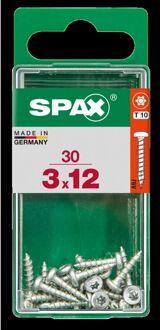 Spax Universele Schroef Staal Ronde Kop Torx T20 - 3x12mm - 30 Stuks