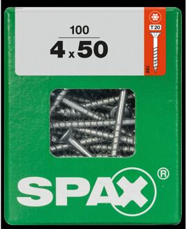 Spax Universele Schroef Staal Verzonken Kop Torx - 4x50mm - 100 Stuks