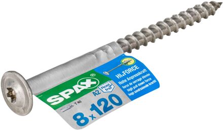 Spax Universele Schroef T-star Rvs Discuskop Torx T40 - 8x120mm - 1 Stuk