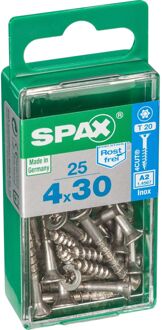 Spax Universele Schroef T-star Rvs Verzonken Kop Torx T20 - 4x30mm - 25 Stuks