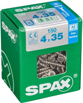 Spax Universele Schroef T-star Rvs Verzonken Kop Torx T20 - 4x35mm - 150 Stuks