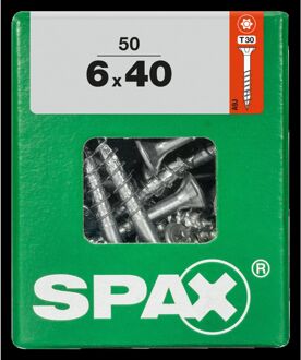Spax Universele Schroef T-star Verzonken Kop Torx - 6x40mm - 50 Stuks