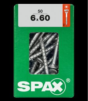 Spax Universele Schroef T-star Verzonken Kop Torx - 6x60mm - 50 Stuks