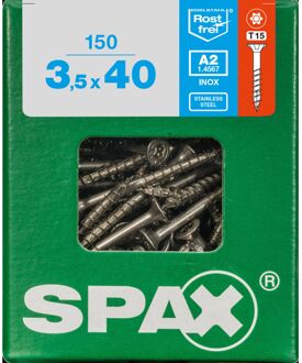 Spax Universele Schroef T-star Verzonken Kop Torx T15 - 3,5x40mm - 150 Stuks