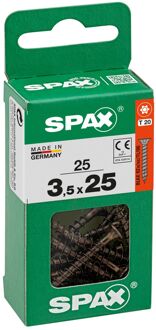 Spax Universele Schroef T-star Verzonken Kop Torx T20 - 3,5x20mm - 25 Stuks