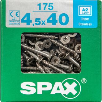 Spax Universele Schroef T-star Verzonken Kop Torx T20 - 4,5x40mm - 175 Stuks
