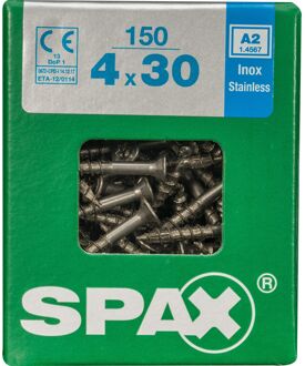 Spax Universele Schroef T-star Verzonken Kop Torx T20 - 4x30mm - 150 Stuks