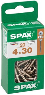 Spax Universele Schroef T-star Verzonken Kop Torx T20 - 4x30mm - 20 Stuks
