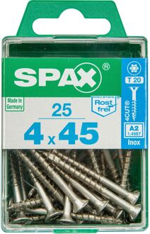 Spax Universele Schroef T-star Verzonken Kop Torx T20 - 4x45mm - 25 Stuks