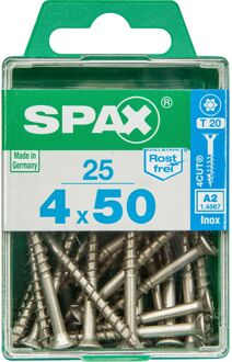 Spax Universele Schroef T-star Verzonken Kop Torx T20 - 4x50mm - 25 Stuks