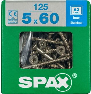 Spax Universele Schroef T-star Verzonken Kop Torx T20 - 5x60mm - 125 Stuks