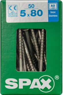 Spax Universele Schroef T-star Verzonken Kop Torx T20 - 5x80mm - 50 Stuks