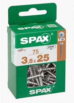 Spax Universele Schroef T-star Wirox Ronde Kop Torx - 3,5x25mm - 75 Stuks