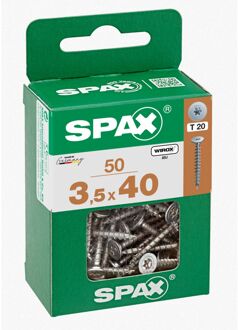 Spax Universele Schroef T-star Wirox Ronde Kop Torx - 3,5x40mm - 50 Stuks