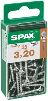 Spax Universele Schroef T-star Wirox Ronde Kop Torx - 3x20mm - 25 Stuks