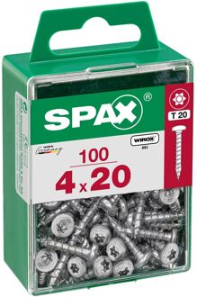 Spax Universele Schroef T-star Wirox Ronde Kop Torx - 4x20mm - 100 Stuks
