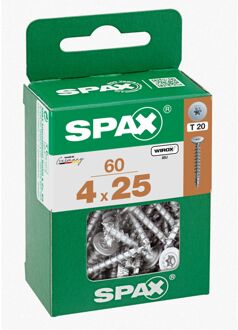 Spax Universele Schroef T-star Wirox Ronde Kop Torx - 4x25mm - 60 Stuks