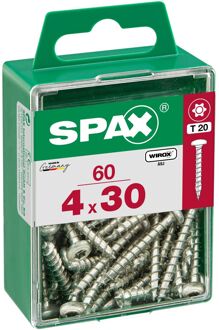 Spax Universele Schroef T-star Wirox Ronde Kop Torx - 4x30mm - 60 Stuks