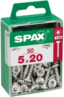 Spax Universele Schroef T-star Wirox Ronde Kop Torx - 5x20mm - 50 Stuks